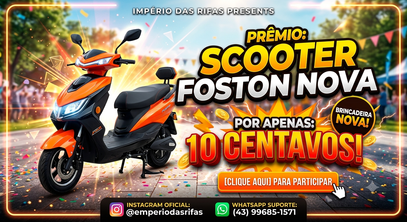 SORTE NA PISTA: PARTICIPE E GANHE UMA SCOOTER!