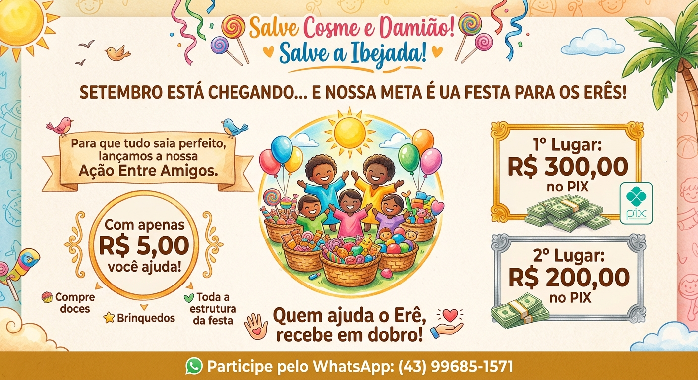 Ação entre amigos edição festa são Cosme e Damião e todos erê 